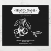 Conception Étiquette d'emballage Blackberry Jam Ja (Étiquettes simples)