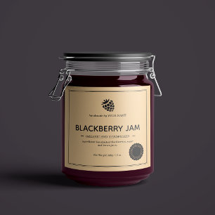 Conception Étiquette d'emballage Blackberry Jam Ja