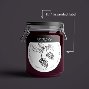 Conception Étiquette d'emballage Blackberry Jam Ja