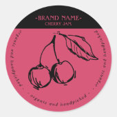 Conception Étiquette d'emballage Cherry Jam Jar (Devant)