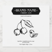 Conception Étiquette d'emballage Cherry Jam Jar (Étiquettes simples)