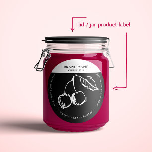 Conception Étiquette d'emballage Cherry Jam Jar