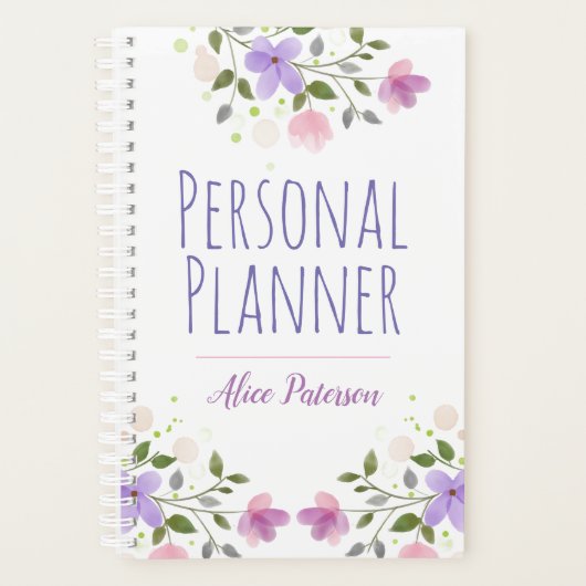 Conception florale avec nom du propriétaire person (Devant)
