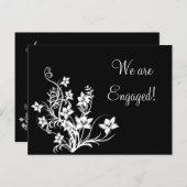 Conception florale blanche sur des Cartes Postales (Devant / Derrière)