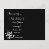 Conception florale blanche sur des Cartes Postales (Dos)