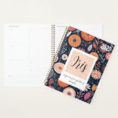Conception florale boho moderne en marine et pêche (Devant avec enveloppe)