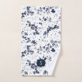 Conception florale de clématite de bleu d'indigo (Serviette à main)