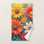 Conception florale dynamique de l'Imaginaire (Serviette à main)