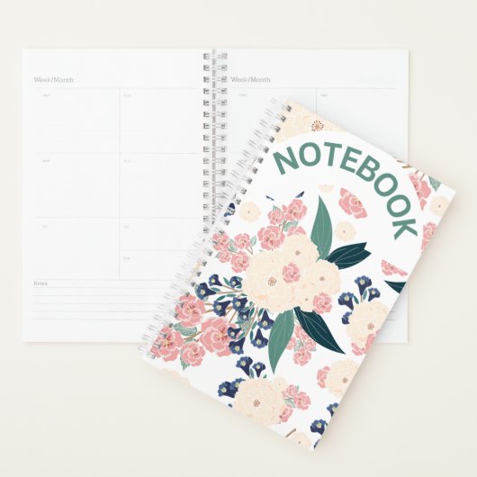 Conception Florale Élégante – Bleu Nuit, Rose & Be (Devant avec enveloppe)