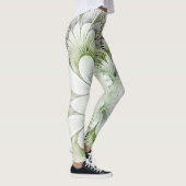 Conception florale verte et blanche Legging de (Droite)