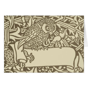Conception florale vintage de hibou de William Mor