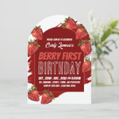 Conception fraise, Berry Invitation d'anniversaire (Debout devant)