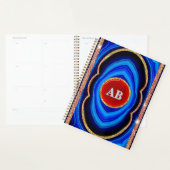 Conception Géométrique Abstraite avec Bleu Rouge e (Devant avec enveloppe)