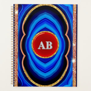 Conception Géométrique Abstraite avec Bleu Rouge e