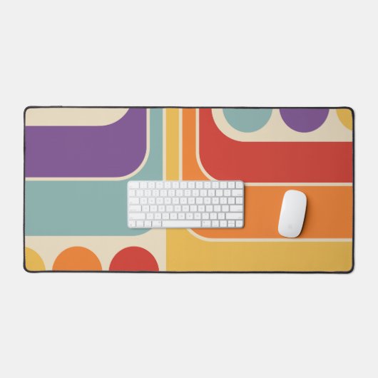 Conception géométrique du style rétro de la mi-ann (Clavier et souris)