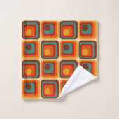 Conception géométrique du style rétro de la mi-ann (Gant de toilette)