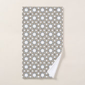 Conception géométrique grise et blanche à motifs  (Serviette à main)