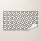 Conception géométrique grise et blanche à motifs  (Serviette à main)