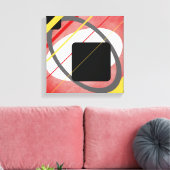 Conception géométrique jaune et rouge sur toile en (Insitu(Salon))