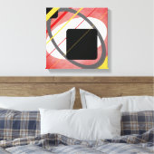 Conception géométrique jaune et rouge sur toile en (Insitu(Chambre))
