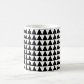 Conception géométrique noir blanc triangles tasse  (Centre)