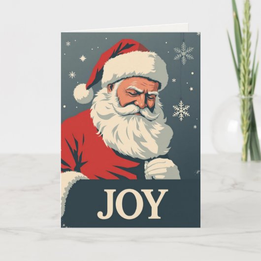 Conception graphique de joie Père Noël Carte de va (Devant)