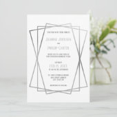 Conception Gris Mid Mod - Faire-Part de Mariage (Debout devant)