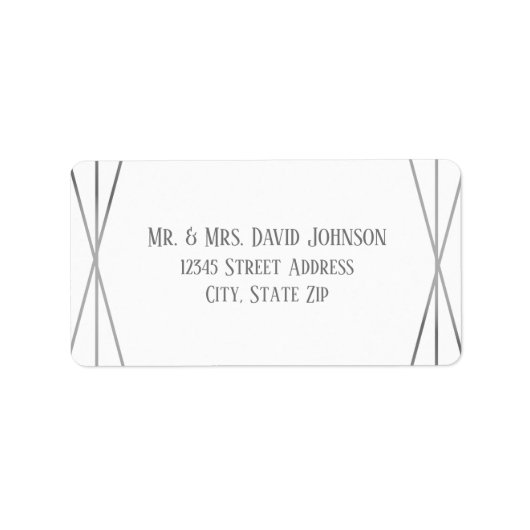 Conception gris moyen - Étiquette de adresse (Devant)