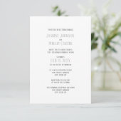 Conception grise simple - Invitation de mariage/ré (Debout devant)