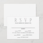 Conception grise simple - Invitation RSVP/choix de (Devant / Derrière)