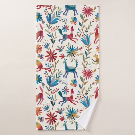 Conception inspirée d'Otomi (Serviette de bain)