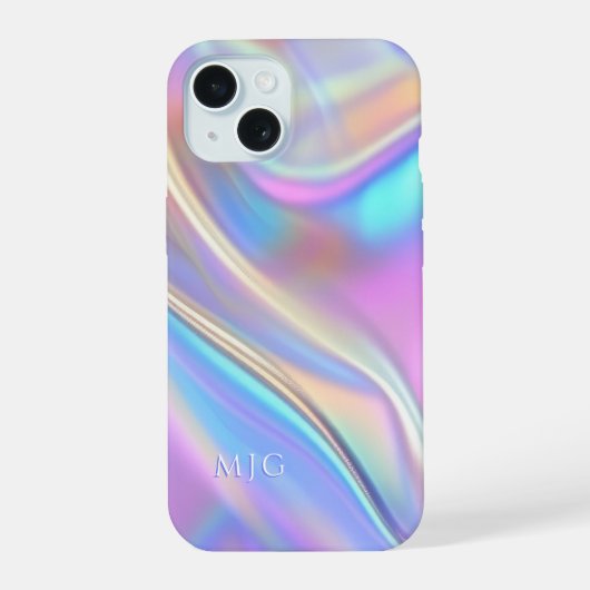 Conception iridescente, monogramme de texte blanc (Verso)