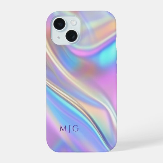 Conception iridescente, monogramme de texte violet (Verso)