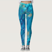 Conception Leggings Blue/Gold Ink (Devant)