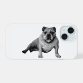 Conception ludique de bouledogue pour iPhone (Verso Horizontal)
