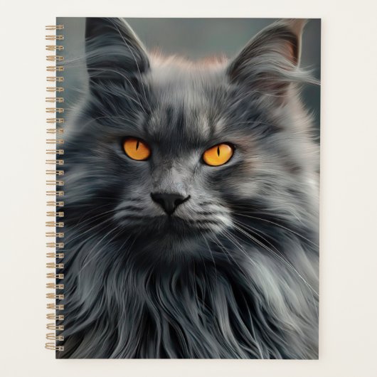 Conception majestueuse de portraits de chats long- (Devant)