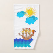 Conception maritime Extraordinaire avec bateau pir (Serviette à main)