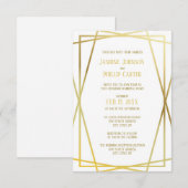 Conception mi-moderne - Invitation de mariage/réce (Devant / Derrière)