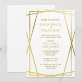Conception mi-siècle - Invitation de mariage/récep (Devant / Derrière)