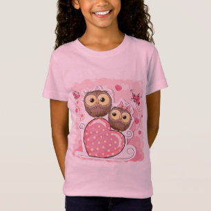 conception mignonne de T-shirt de hibou d'enfants
