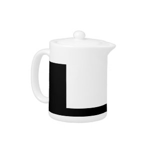 Conception minimale Carré noir blanc cadre Teapot