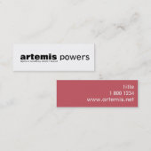 Conception minimale de carte de visite maigre (Devant / Derrière)