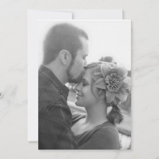 Conception minimale Faire-part de mariage simple (Dos)