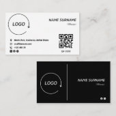 Conception minimaliste de Carte de visite dynamiqu (Devant / Derrière)
