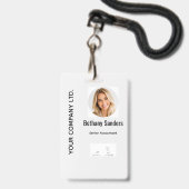 Conception Moderne de Badge d'Identification Photo (Avant avec lanière)
