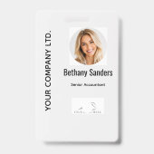Conception Moderne de Badge d'Identification Photo (Avant)