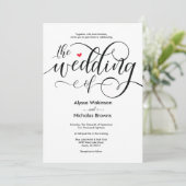 Conception moderne de carte de faire-part de maria (Debout devant)