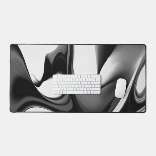 Conception moderne de formes liquides, noir blanc (Clavier et souris)