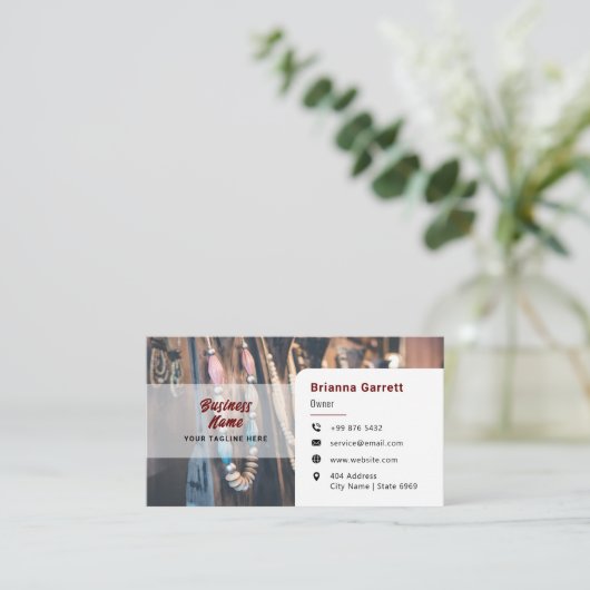 Conception moderne de perles | Carte de visite sim (Debout devant)