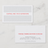 CONCEPTION MODERNE EN Carte de visite GRIS/ROUGE (Devant / Derrière)